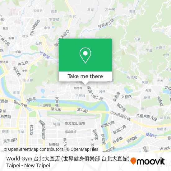 World Gym 台北大直店 (世界健身俱樂部 台北大直館)地圖