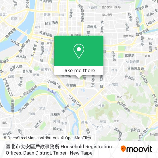 臺北市大安區戶政事務所 Household Registration Offices, Daan District map