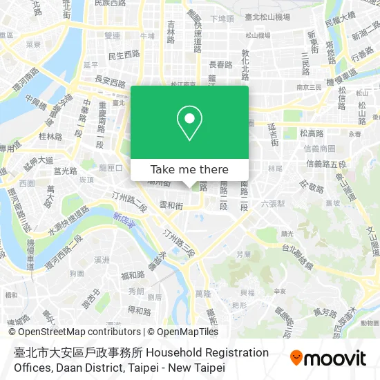 臺北市大安區戶政事務所 Household Registration Offices, Daan District map