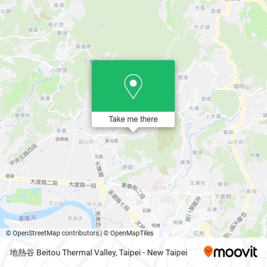 地熱谷 Beitou Thermal Valley map