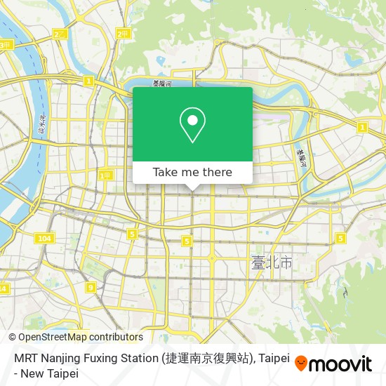 MRT Nanjing Fuxing Station (捷運南京復興站)地圖