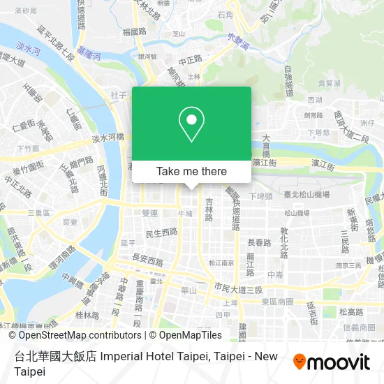台北華國大飯店 Imperial Hotel Taipei地圖