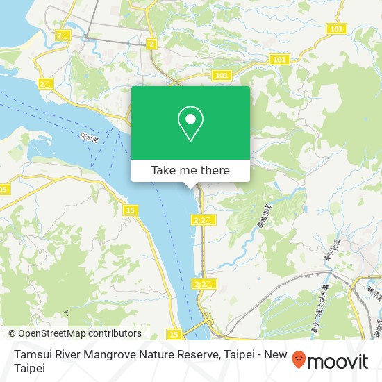 Tamsui River Mangrove Nature Reserve map