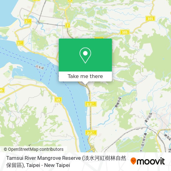 Tamsui River Mangrove Reserve (淡水河紅樹林自然保留區) map