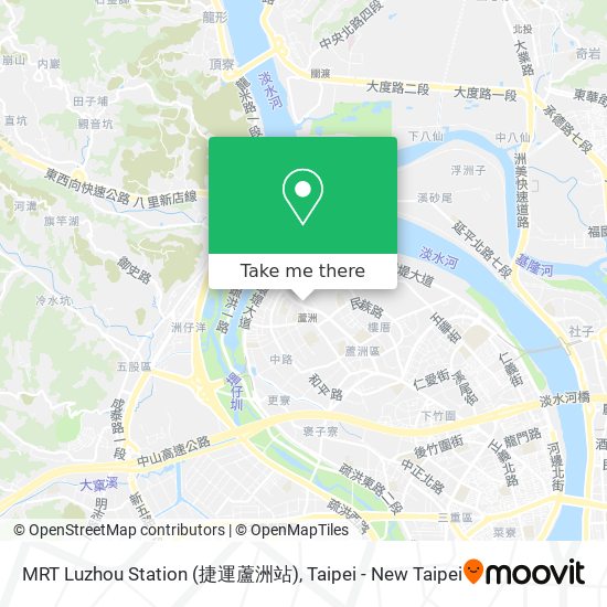 MRT Luzhou Station (捷運蘆洲站) map