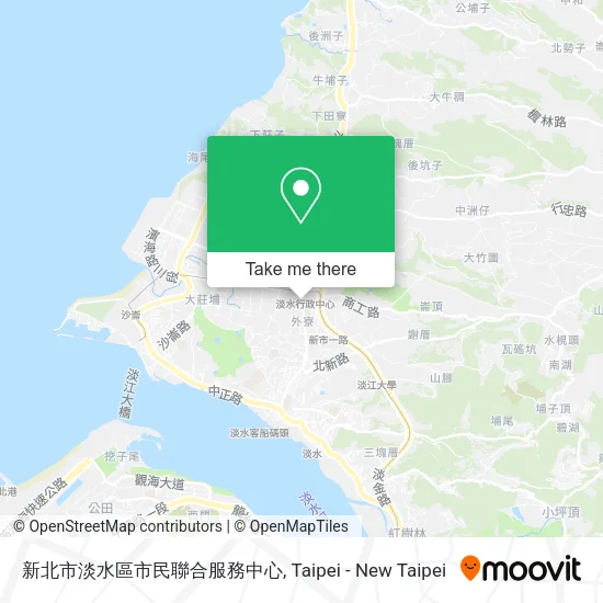 新北市淡水區市民聯合服務中心地圖