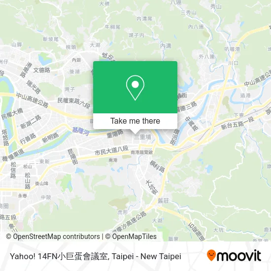 Yahoo! 14FN小巨蛋會議室地圖