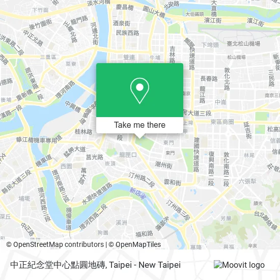 中正紀念堂中心點圓地磚 map