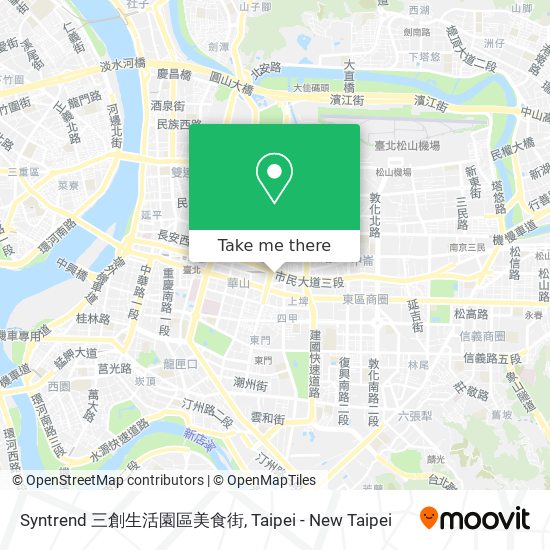 Syntrend 三創生活園區美食街 map
