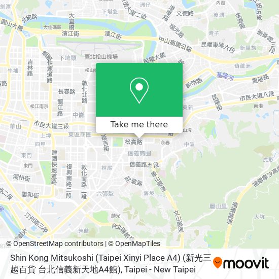 Shin Kong Mitsukoshi (Taipei Xinyi Place A4) (新光三越百貨 台北信義新天地A4館) map