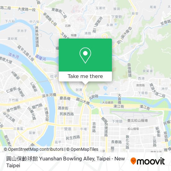 圓山保齡球館 Yuanshan Bowling Alley map
