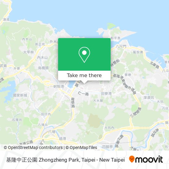 基隆中正公園  Zhongzheng Park map