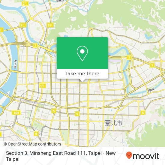 Section 3, Minsheng East Road 111 map