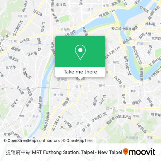 捷運府中站 MRT Fuzhong Station map
