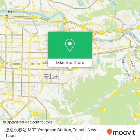 捷運永春站 MRT Yongchun Station map