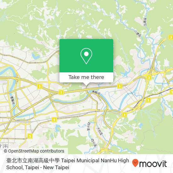 臺北市立南湖高級中學 Taipei Municipal NanHu High School map