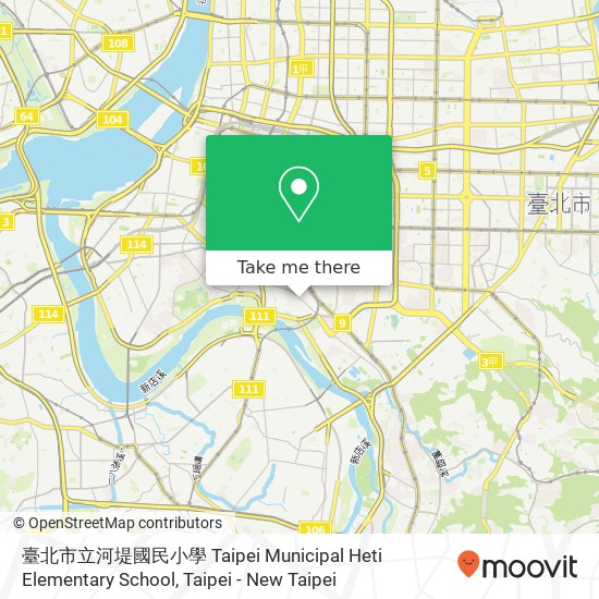 臺北市立河堤國民小學 Taipei Municipal Heti Elementary School map