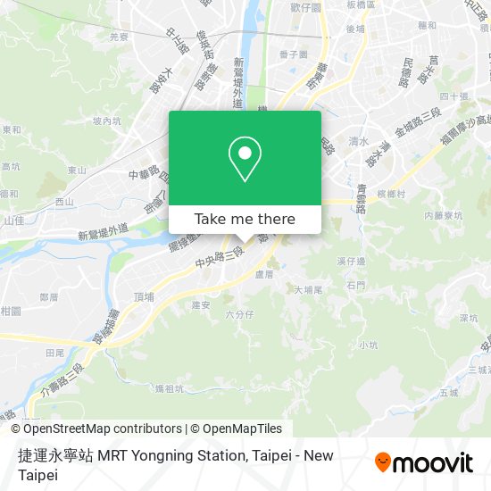 捷運永寧站 MRT Yongning Station map