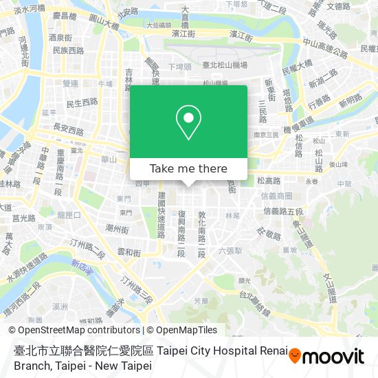 臺北市立聯合醫院仁愛院區 Taipei City Hospital Renai Branch map