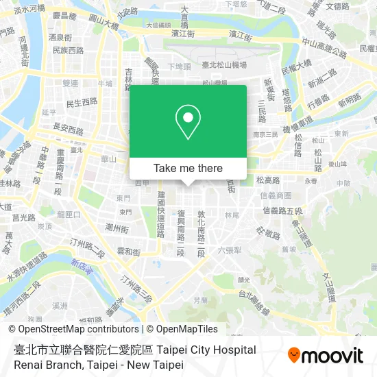 臺北市立聯合醫院仁愛院區 Taipei City Hospital Renai Branch地圖