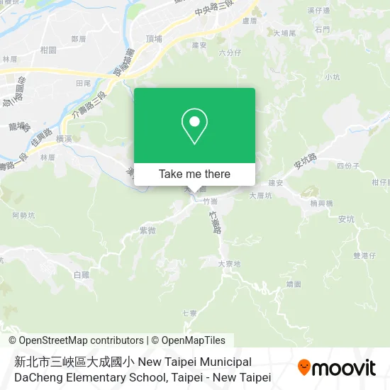 新北市三峽區大成國小 New Taipei Municipal DaCheng Elementary School地圖