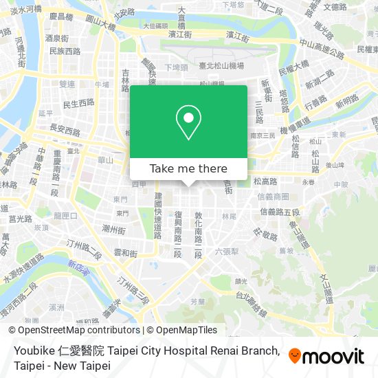 Youbike 仁愛醫院 Taipei City Hospital Renai Branch map