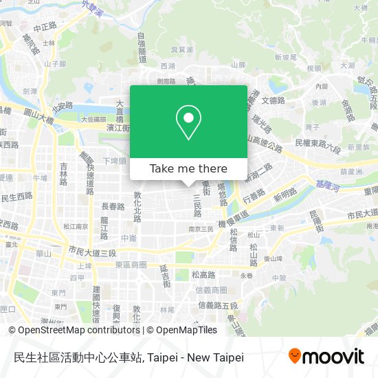 民生社區活動中心公車站 map