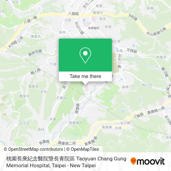 桃園長庚紀念醫院暨長青院區 Taoyuan Chang Gung Memorial Hospital map