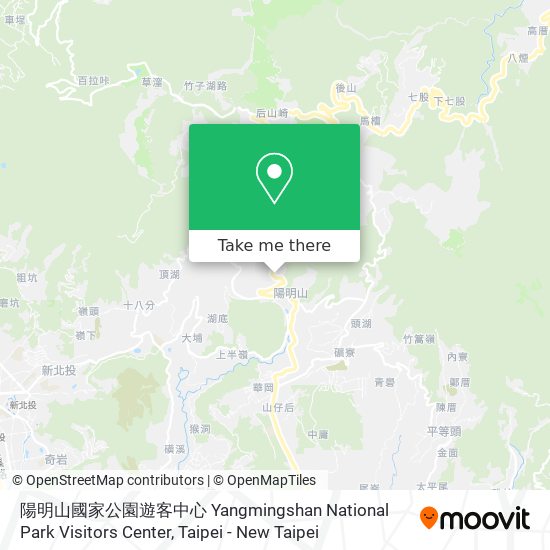 陽明山國家公園遊客中心 Yangmingshan National Park Visitors Center map
