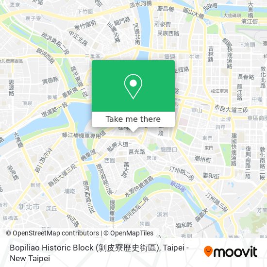 Bopiliao Historic Block (剝皮寮歷史街區) map