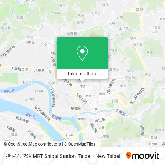 捷運石牌站 MRT Shipai Station map