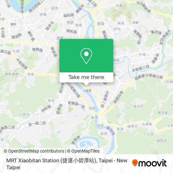 MRT Xiaobitan Station (捷運小碧潭站) map