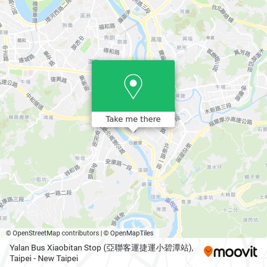 Yalan Bus Xiaobitan Stop (亞聯客運捷運小碧潭站) map
