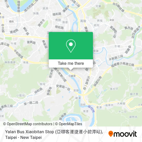 Yalan Bus Xiaobitan Stop (亞聯客運捷運小碧潭站) map