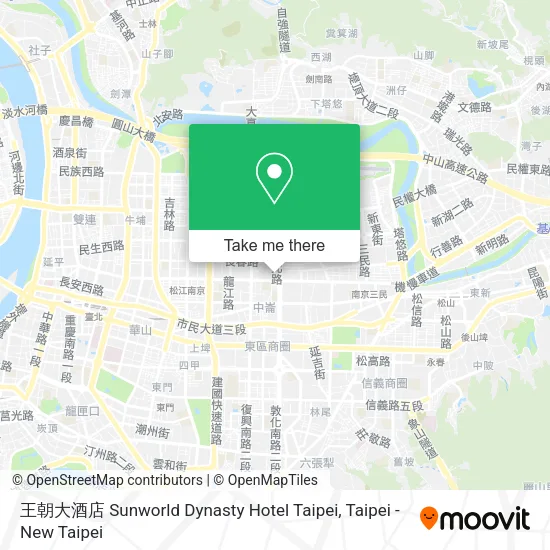 王朝大酒店 Sunworld Dynasty Hotel Taipei地圖