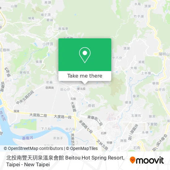 北投南豐天玥泉溫泉會館 Beitou Hot Spring Resort map