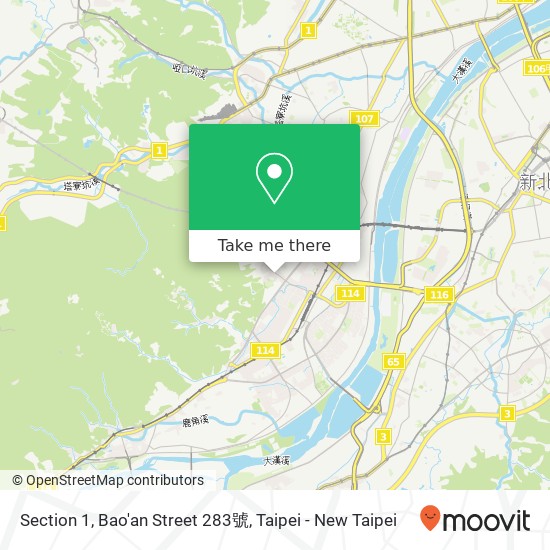 Section 1, Bao'an Street 283號 map