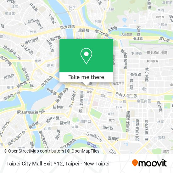 Taipei City Mall Exit Y12 map