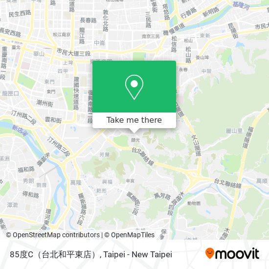 85度C（台北和平東店）地圖
