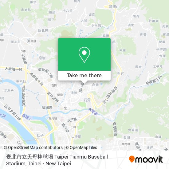 臺北市立天母棒球場 Taipei Tianmu Baseball Stadium map
