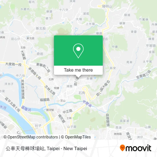 公車天母棒球場站地圖