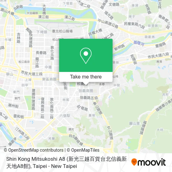 Shin Kong Mitsukoshi A8 (新光三越百貨台北信義新天地A8館)地圖