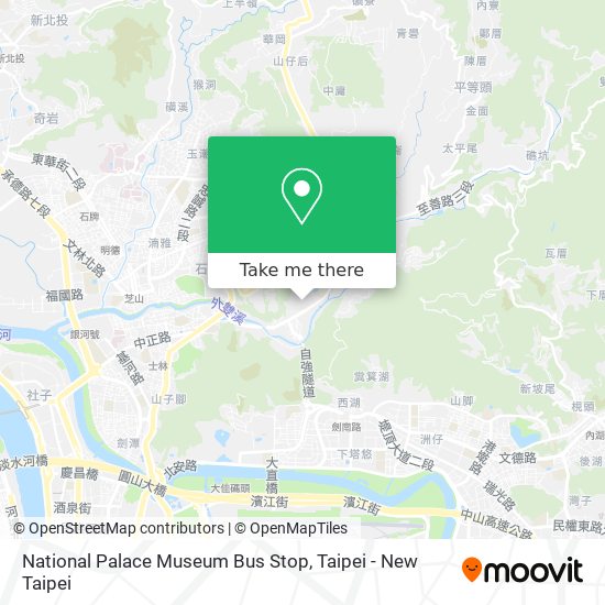 National Palace Museum Bus Stop map