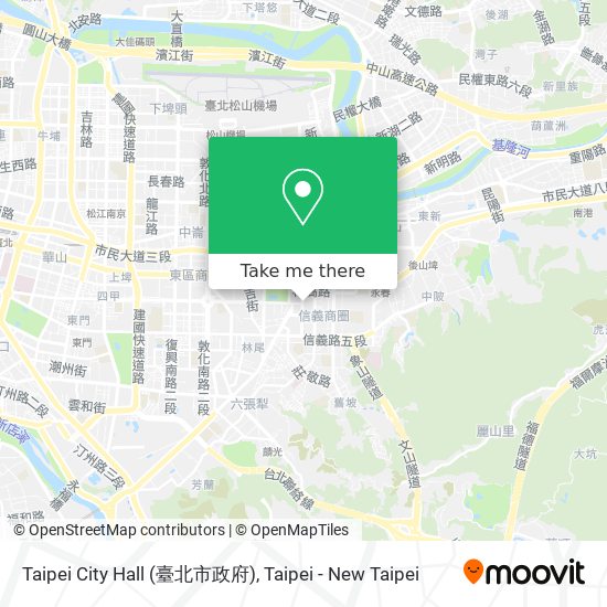 Taipei City Hall (臺北市政府)地圖