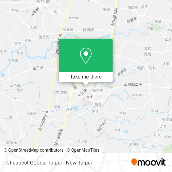 Cheapest Goods map