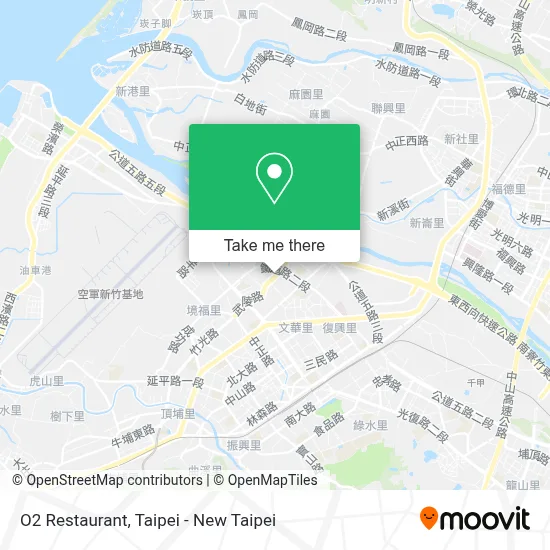 O2 Restaurant map