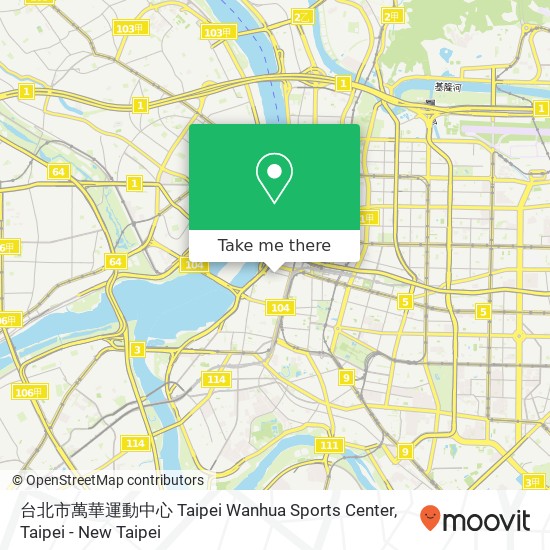 台北市萬華運動中心 Taipei Wanhua Sports Center map