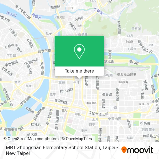 MRT Zhongshan Elementary School Station (捷運中山國小站)地圖