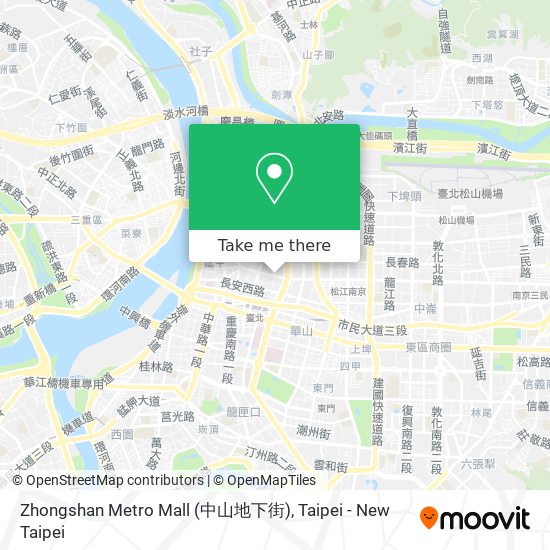 Zhongshan Metro Mall (中山地下街) map