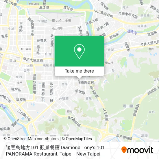 隨意鳥地方101 觀景餐廳 Diamond Tony’s 101 PANORAMA Restaurant map